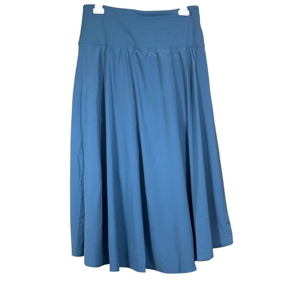 Halara ocean blue Breezeful high/low skirt, NWT, resort, feminine, breezy, flowy - Picture 2 of 6